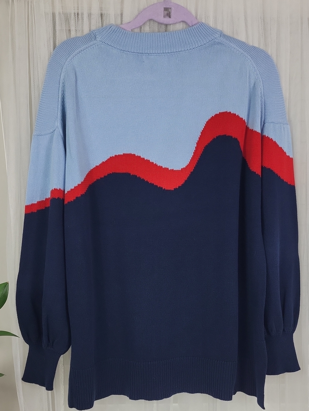 TUCKERNUCK blue jersey stripe cotton warren Sweater. Size S - Picture 9 of 10